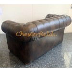 Windsor Chesterfield 2 sits soffa (A5M) mellanbrun i färg helt i äkta skinn