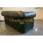 Windsor XL Chesterfield 3 sits soffa (A8) grön i färg helt i äkta skinn