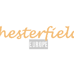 Chesterfield Cambridge fotpall oxblod i färg (A7 helt i äkta skinn
